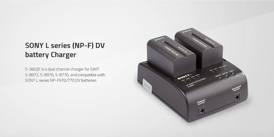 SWIT S-3602F 2-ch SONY NP-F Charger and Adaptor by  in  - EC MALL