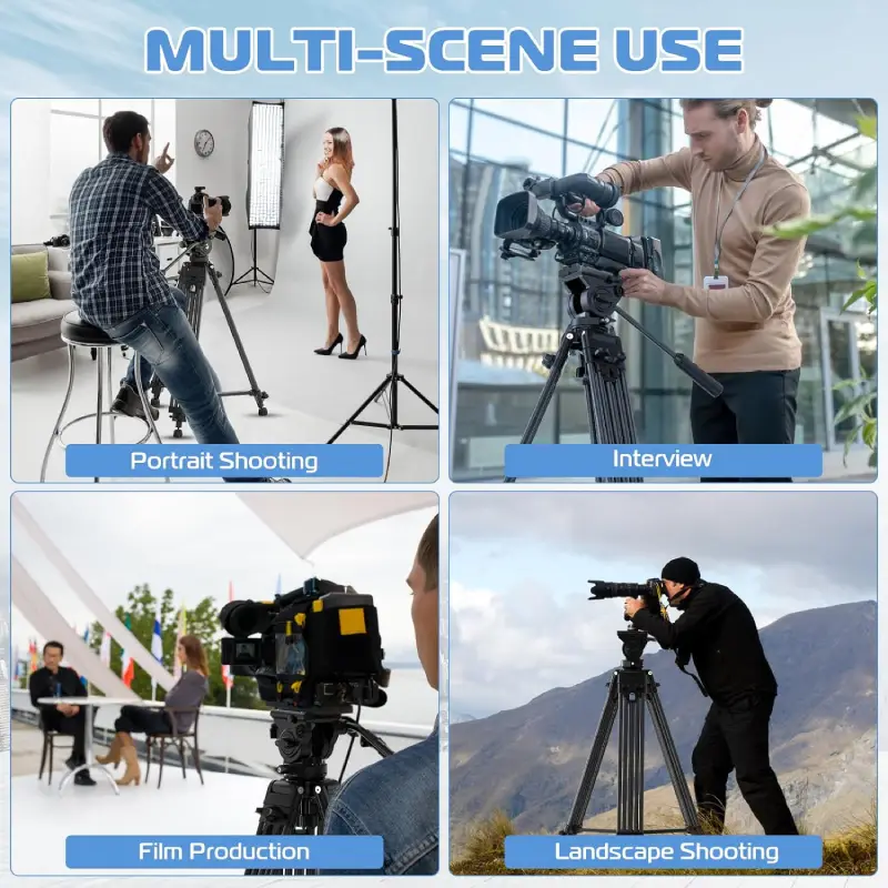 Ulanzi MT-81 Heavy-Duty Video Tripod with Fluid Head (T080GBB1) ขาตั้งกล้องวีดีโอแบบมืออาชีพ by  in  - EC MALL