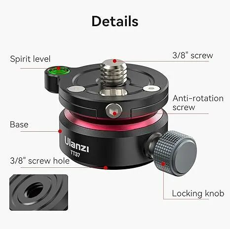 Ulanzi TT37 Mini Leveling Base for Tripod Head (T065GBB1) by  in  - EC MALL