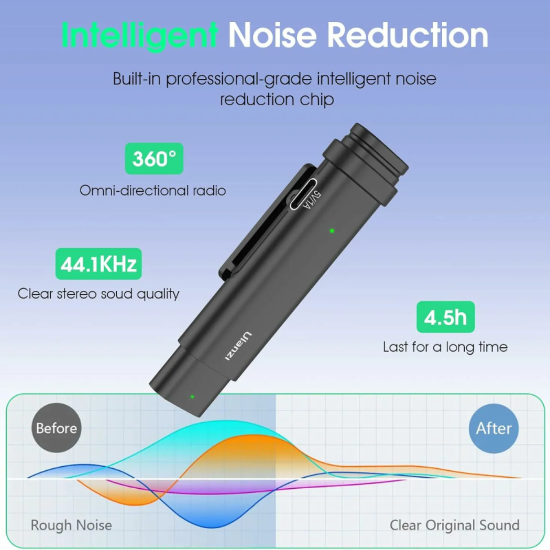 Ulanzi WM-10 Wireless Clip-on Microphone for Smartphone by  in  - EC MALL