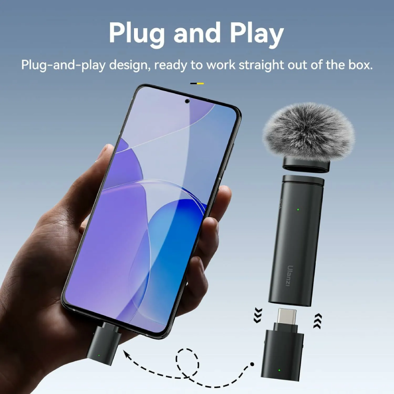 Ulanzi WM-10 Wireless Clip-on Microphone for Smartphone by  in  - EC MALL
