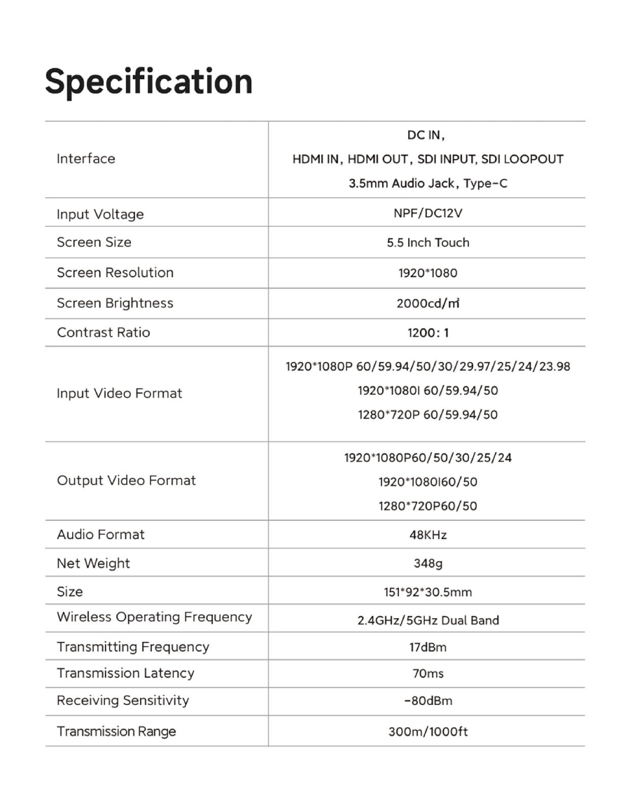 Vaxis Atom A5 SDI Wireless Monitor Professional Package by  in  - EC MALL