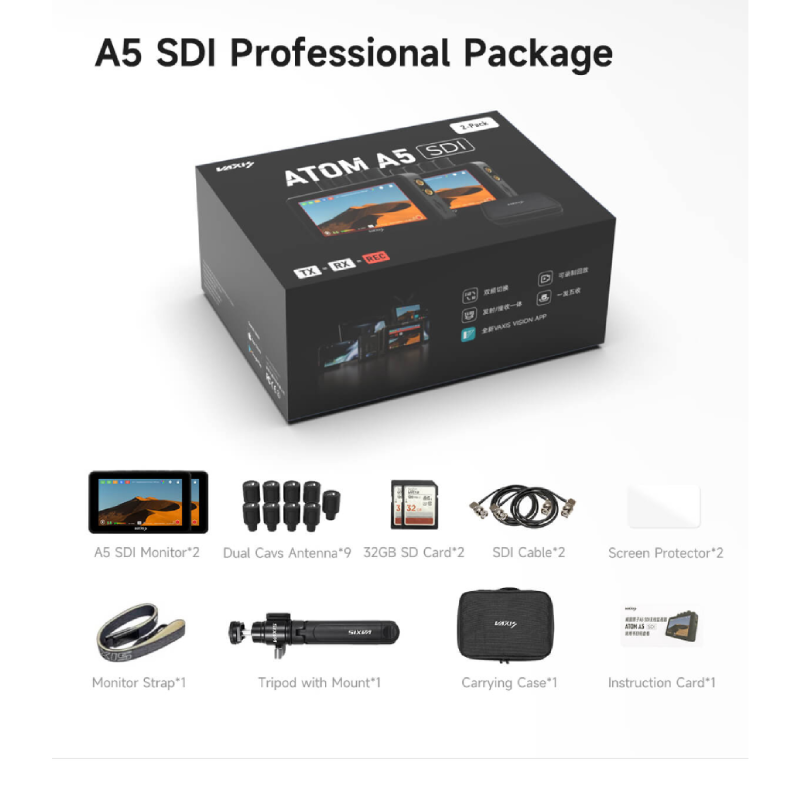 Vaxis Atom A5 SDI Wireless Monitor Professional Package by  in  - EC MALL