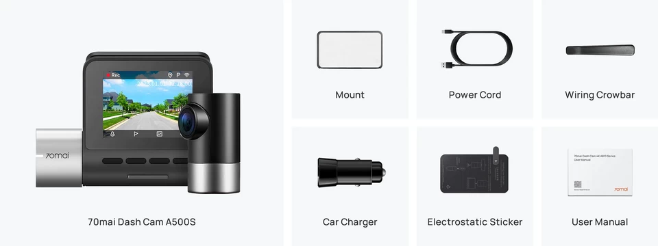 70mai Dash Cam Pro Plus A500S กล้องติดรถยนต์ กล้องหน้า by  in  - EC MALL