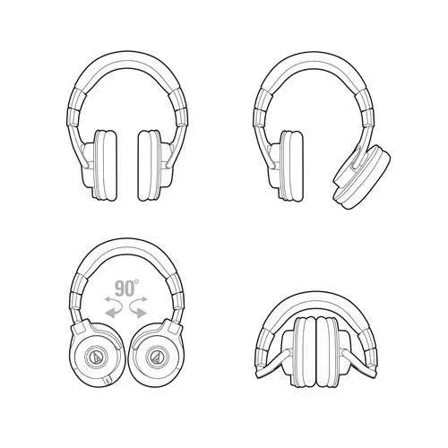 Audio-Technica ATH-M40X หูฟัง Headphone Professional Monitor by  in  - EC MALL