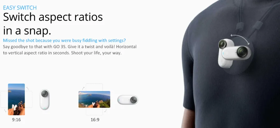 Insta360 GO 3S Action Camera by  in  - EC MALL