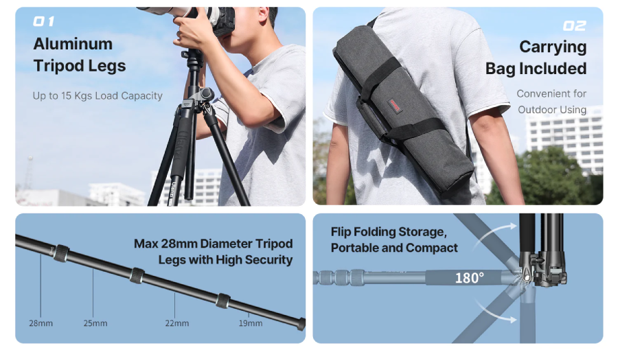 Ulanzi MT59 Professional Tripod by  in  - EC MALL