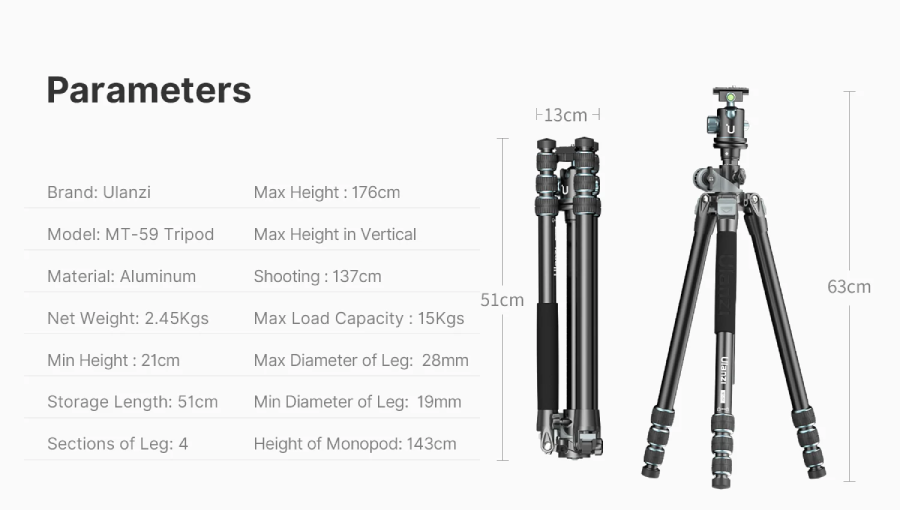 Ulanzi MT59 Professional Tripod by  in  - EC MALL