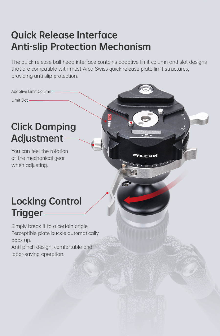 Falcam T00A4303 F38 Pro Quick Release Trigger Inverted Ball Head (320P) by  in  - EC MALL