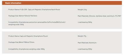 PGYTECH CapLock Magnetic Smartphone Neck Mount (P-GM238) by  in  - EC MALL