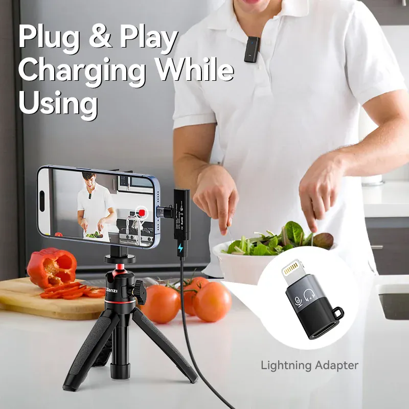 Ulanzi HM2301 Dual-Emitting Multi-Device Wireless Lavalier A005 by  in  - EC MALL