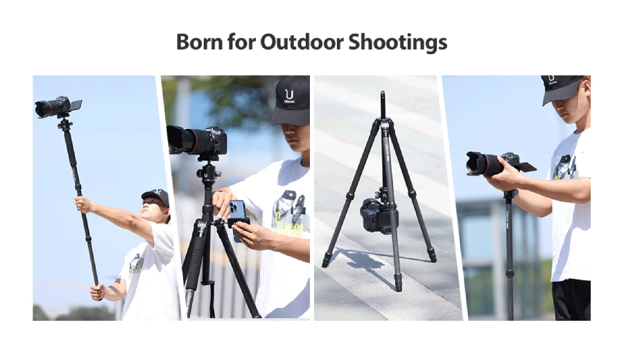 Ulanzi MT-60 Carbon Fiber Lightweight Travel Tripod by  in  - EC MALL