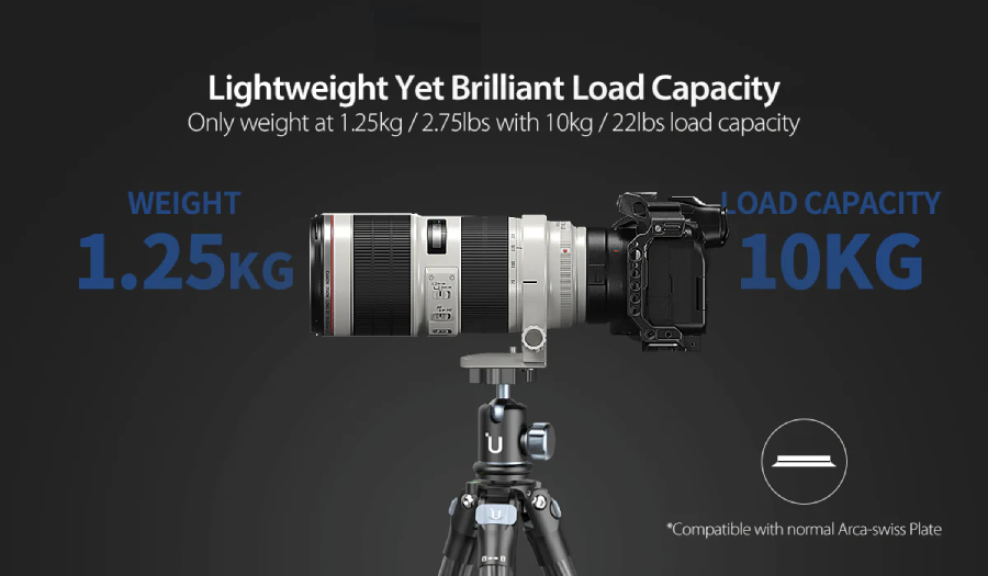 Ulanzi MT-60 Carbon Fiber Lightweight Travel Tripod by  in  - EC MALL