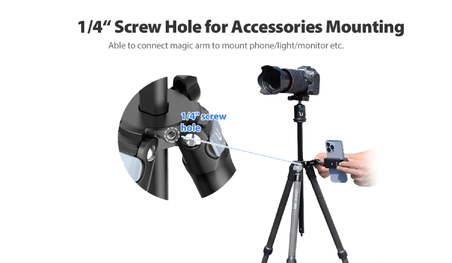 Ulanzi MT-60 Carbon Fiber Lightweight Travel Tripod by  in  - EC MALL