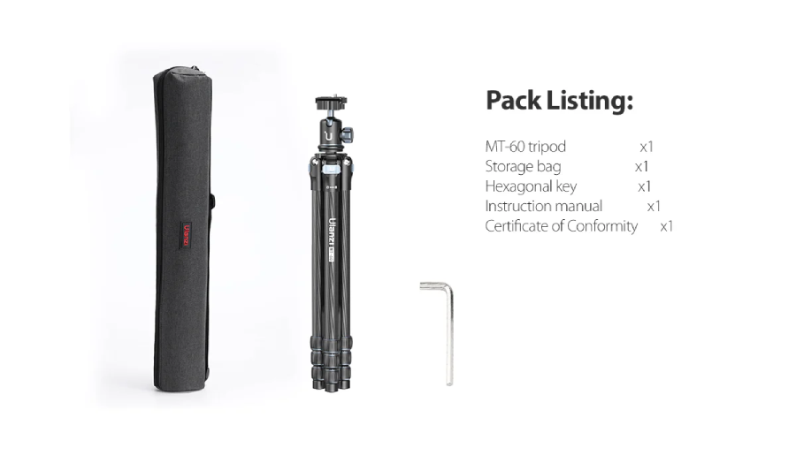 Ulanzi MT-60 Carbon Fiber Lightweight Travel Tripod by  in  - EC MALL