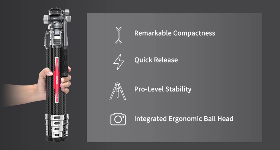 Ulanzi TT09 Video Go Carbon Fiber Travel Video Tripod by  in  - EC MALL