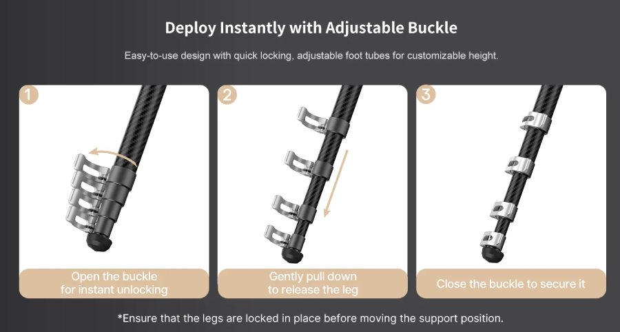 Ulanzi TT09 Video Go Carbon Fiber Travel Video Tripod by  in  - EC MALL