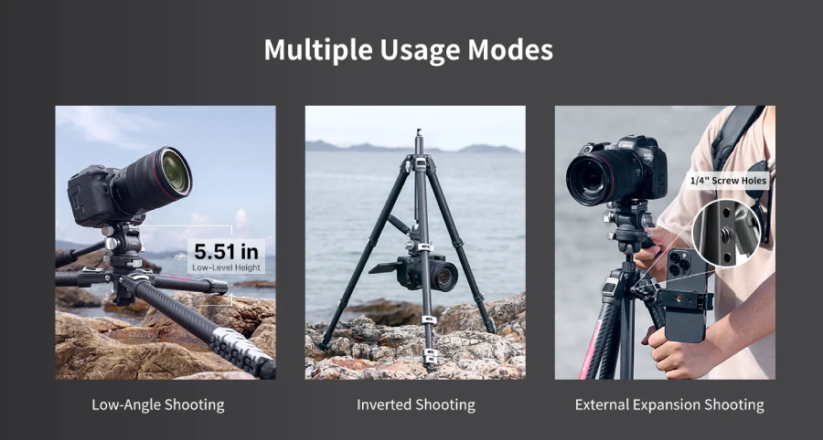 Ulanzi TT09 Video Go Carbon Fiber Travel Video Tripod by  in  - EC MALL