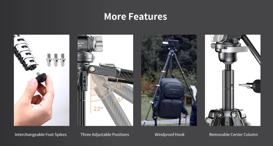 Ulanzi TT09 Video Go Carbon Fiber Travel Video Tripod by  in  - EC MALL