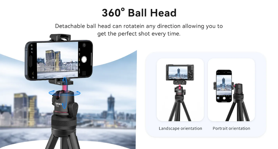 Ulanzi TT51 Aluminium Alloy Portable Tripod (T089GBB1) by  in  - EC MALL