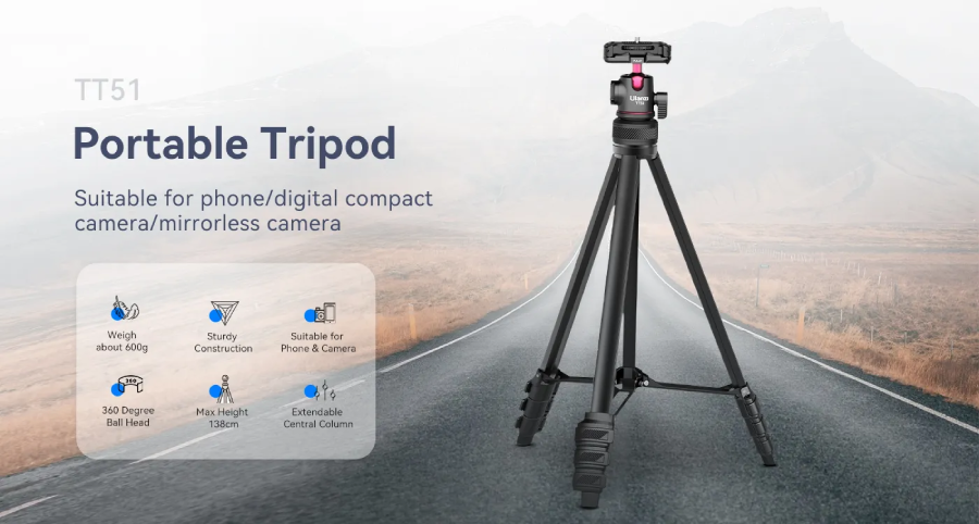 Ulanzi TT51 Aluminium Alloy Portable Tripod (T089GBB1) by in - EC MALL