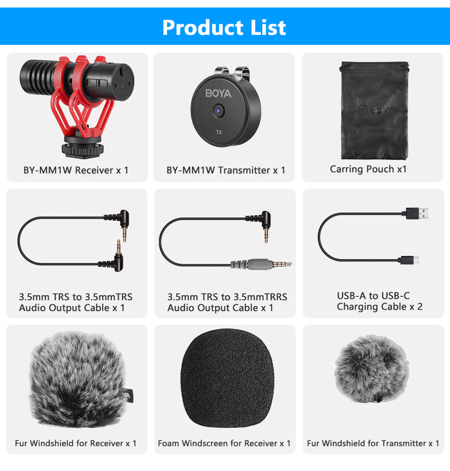 Boya BY-MM1W 2.4GHz Wireless Microphone System by  in  - EC MALL