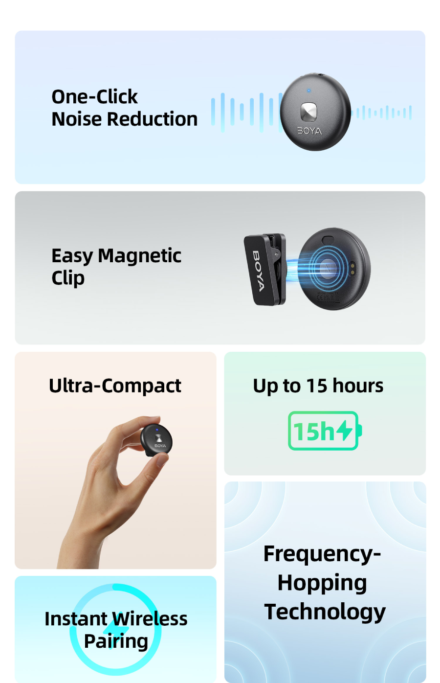 BOYA BY-Omic Dual-channel Stylish Wireless Microphone by  in  - EC MALL