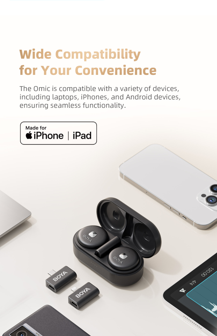 BOYA BY-Omic Dual-channel Stylish Wireless Microphone by  in  - EC MALL