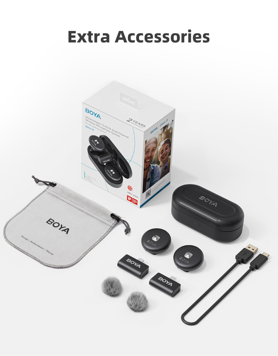 BOYA BY-Omic Dual-channel Stylish Wireless Microphone by  in  - EC MALL