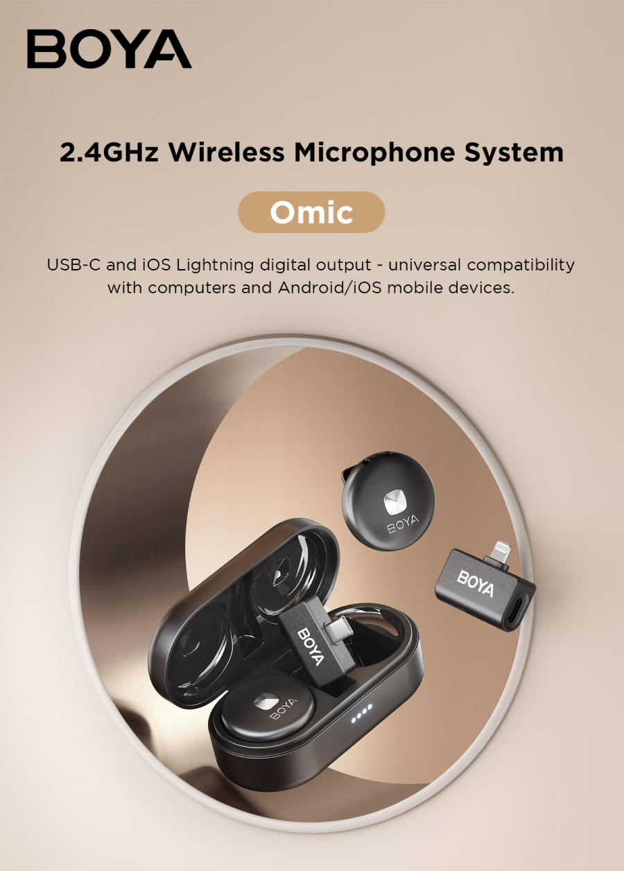 BOYA BY-Omic Dual-channel Stylish Wireless Microphone by  in  - EC MALL