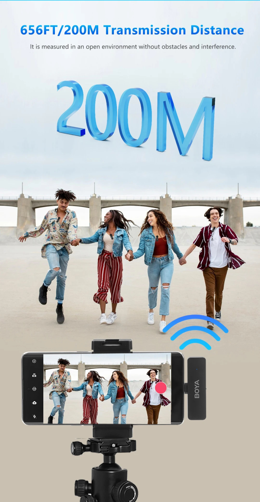 Boya-V4 4-Channel Mini Wireless Microphone Series by  in  - EC MALL