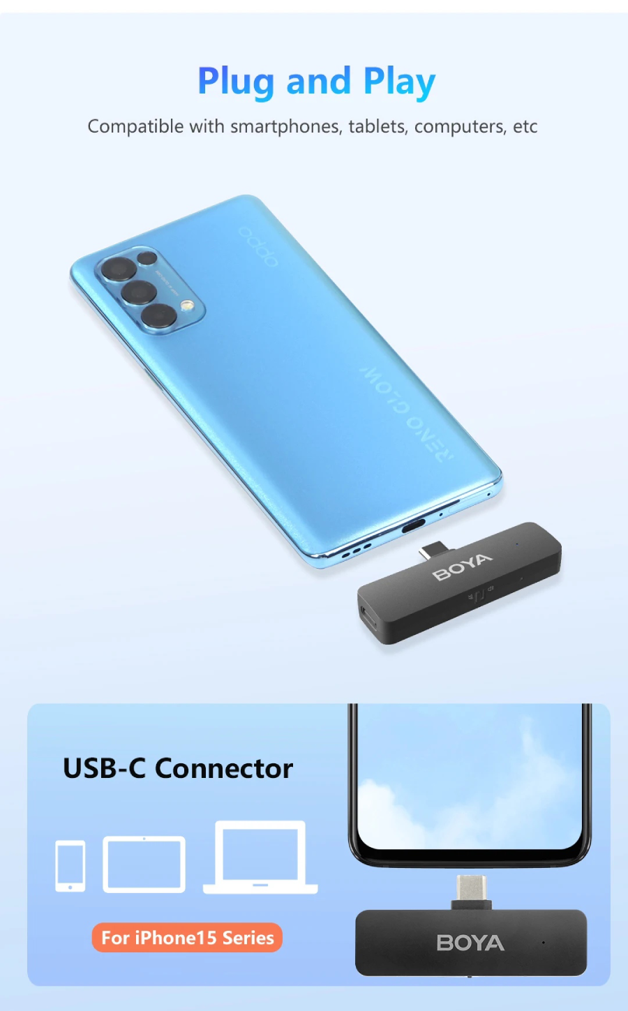 Boya-V4 4-Channel Mini Wireless Microphone Series by  in  - EC MALL