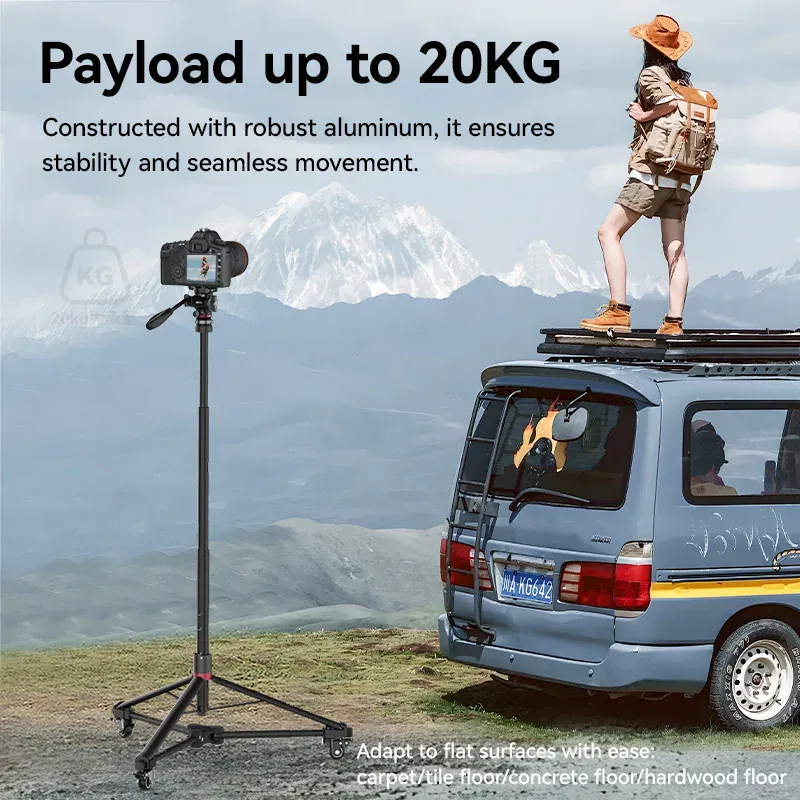 Ulanzi AT02 Portable Tripod Dolly Baseplate T053 by  in  - EC MALL