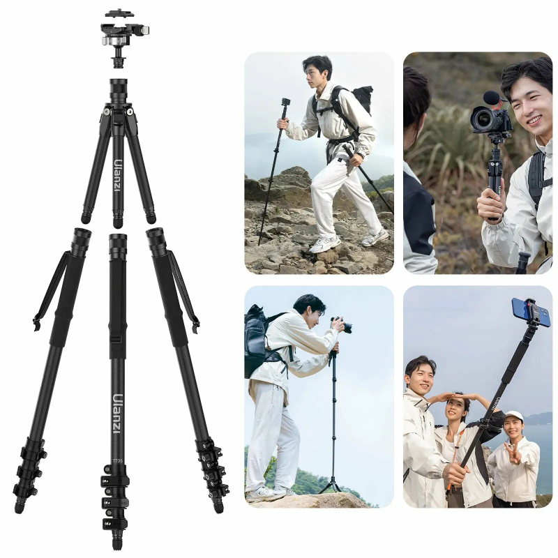Ulanzi TT35 Hiking Stick Tripod Kit T068 ขาตั้งกล้องคาร์บอนไฟเบอร์แบบพกพา by  in  - EC MALL