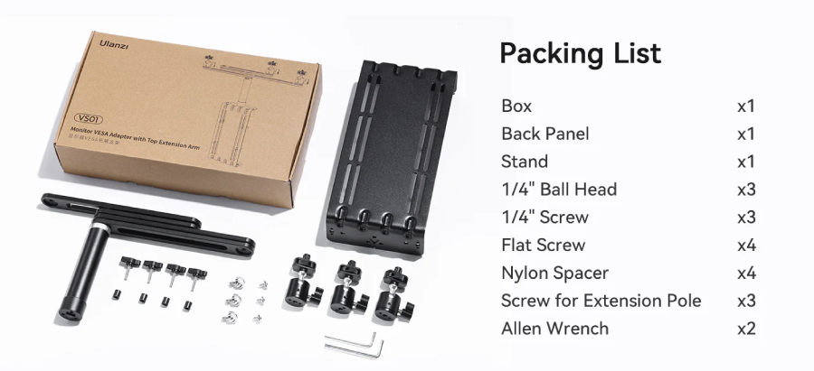 Ulanzi VS01 Monitor VESA Expension Bracket by  in  - EC MALL