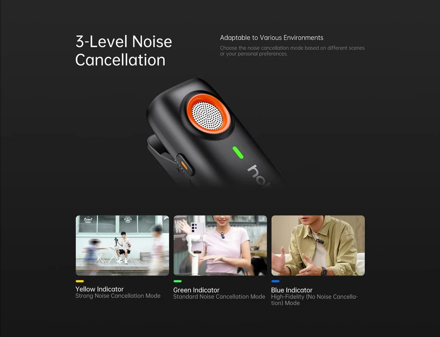 Hohem Microphone MIC-01 Wireless Microphone (2TX+1RX+Charging Case) by  in  - EC MALL