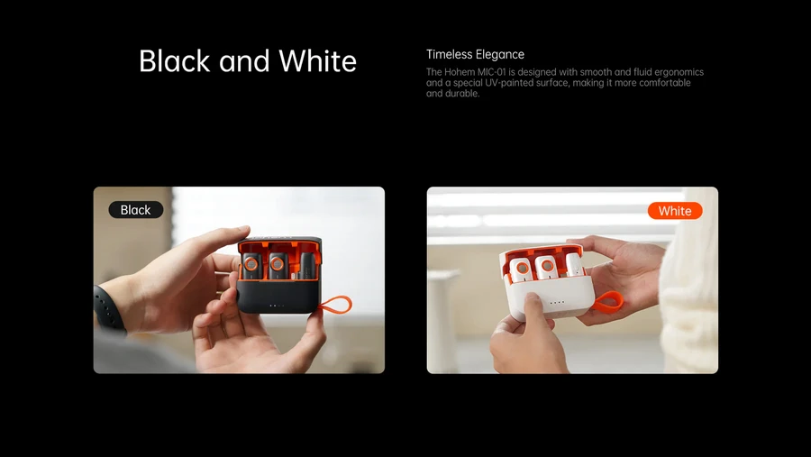 Hohem Microphone MIC-01 Wireless Microphone (2TX+1RX+Charging Case) by  in  - EC MALL