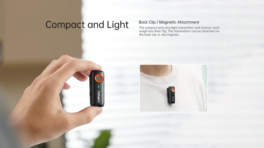 Hohem Microphone MIC-01 Wireless Microphone (2TX+1RX+Charging Case) by  in  - EC MALL