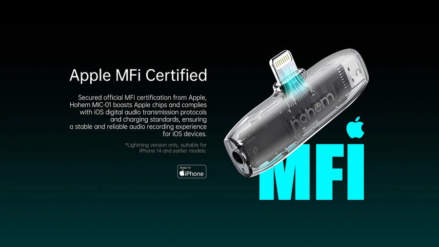 Hohem Microphone MIC-01 Wireless Microphone (2TX+1RX+Charging Case) by  in  - EC MALL