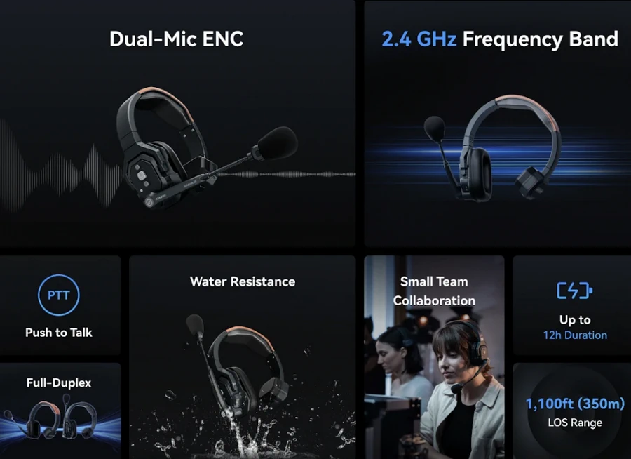 Hollyland Solidcom SE Wireless Headset-4S (Global Version) by  in  - EC MALL