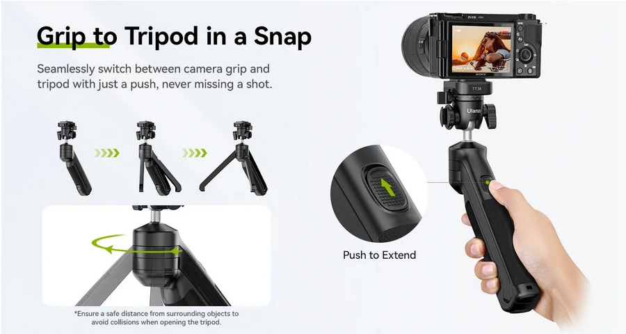 Ulanzi TT38 One-Click Opening Tripod (T070GBB1) by  in  - EC MALL