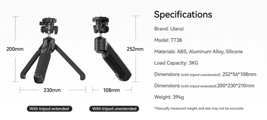 Ulanzi TT38 One-Click Opening Tripod (T070GBB1) by  in  - EC MALL