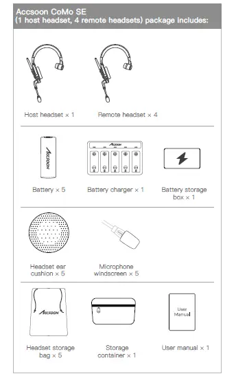 Accsoon CoMo SE 2.4GHz Full-duplex Wireless Intercom System by  in  - EC MALL