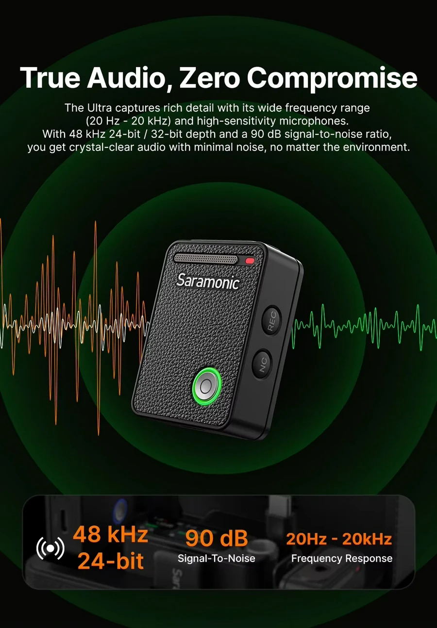 Saramonic Ultra Ultimate 2 Channel Wireless Microphone System with Timecode by  in  - EC MALL