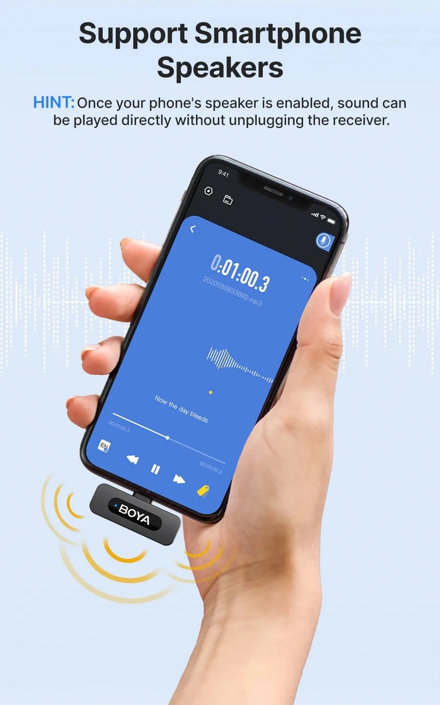 Boya BY-V10 / V20 (V2.0) Ultracompact 2.4GHz Wireless Microphone System by  in  - EC MALL