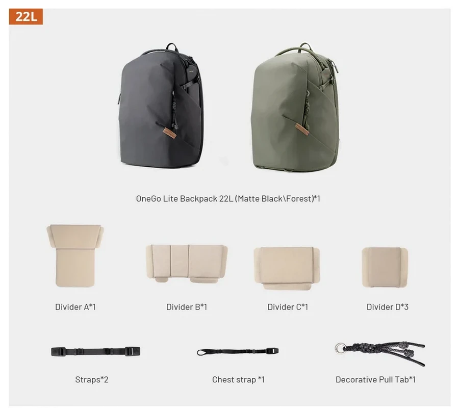 PGYTECH OneGo Lite Backpack 22L by  in  - EC MALL