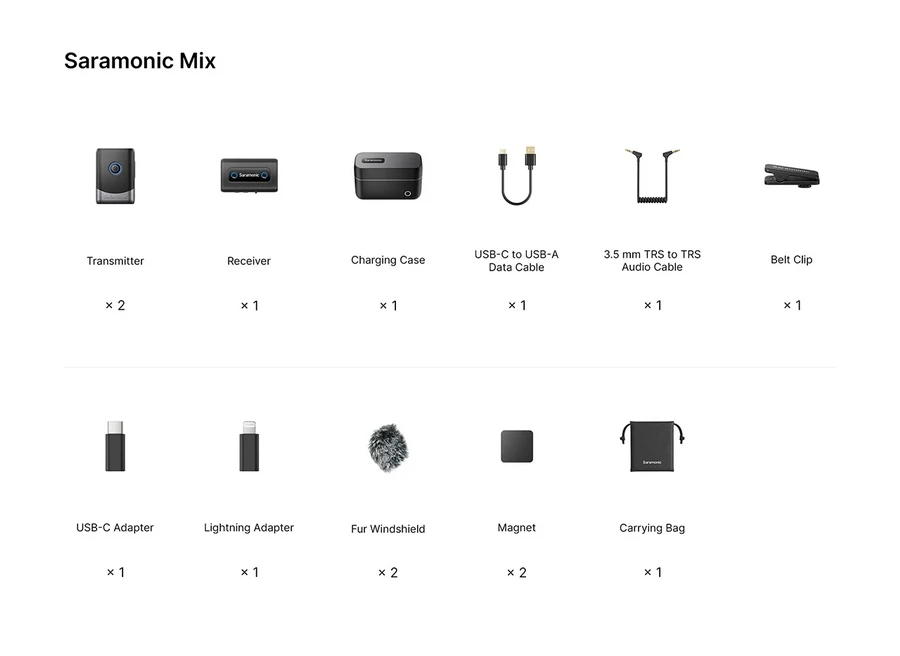 Saramonic Mix 2.4GHz Professional Wireless Microphone with Mic In by  in  - EC MALL