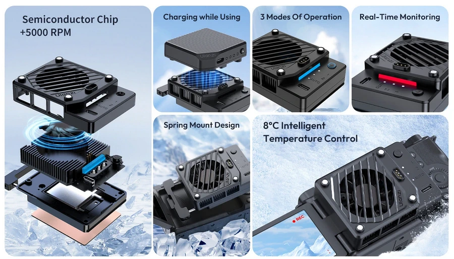 Ulanzi CU01 Thermostatic Semiconductor Camera Cooler Kit by  in  - EC MALL