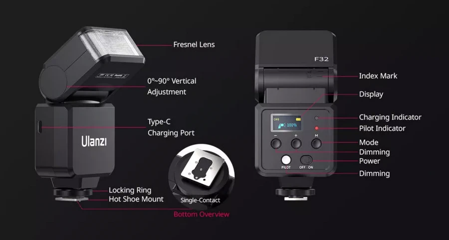 Ulanzi F32 Camera Flash Universal Hot shoe mount by  in  - EC MALL