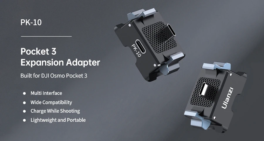 Ulanzi PK10 Osmo Pocket 3 Expansion Adapter with Charging Port by  in  - EC MALL